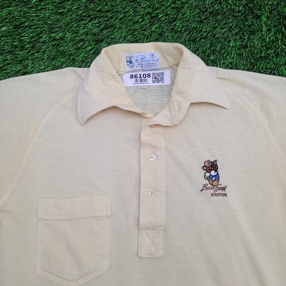 Vintage 80s MOD Preppy Polo Shirt Womens XS/S 17x26 Bear Creeks - Picture 10 of 14